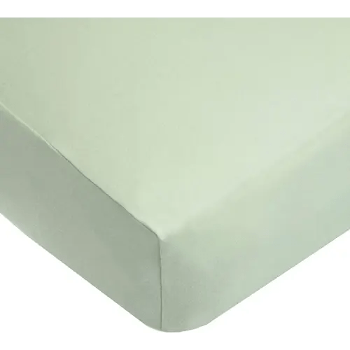 American Baby Company 100% Natural Cotton Fitted Crib Sheet 52" x 28" - Soft, Breathable, Hypoallergenic & Gentle Toddler Bed Sheet, Celery, Neutral for Boys & Girls