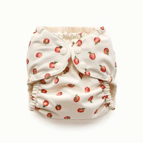 Cloth Diaper Waterproof Covers - Esembly Baby - Apples - Size 2