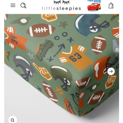 Touchdown Time Fitted Crib Sheet - Little Sleepies