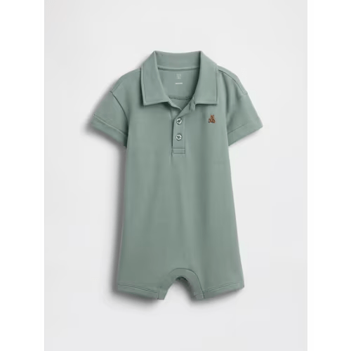 Baby Pique Polo Shorty One-Piece