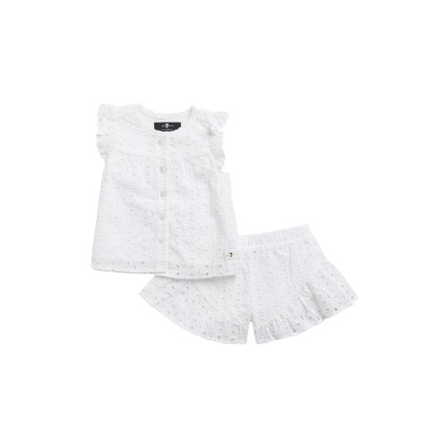 Ruffle Detail Co-Ord Top & Shorts Set (Women) | Nordstromrack