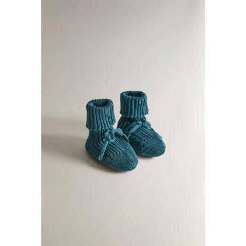BABY KNIT BOOTIES - Blue | ZARA United States
