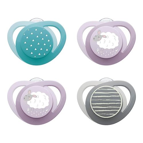 NUK Orthodontic Pacifier, 4-Pack, 0-6 Months - Sheep
