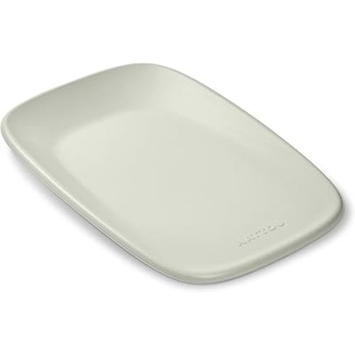 Nattou Softy Changing Pad - Wipeable Baby Changing Mat- Durable, Water-Resistant, Cocoon Shape with Honeycomb Bottom Grips BPA-Free, Assimilates Room Temperature - Green