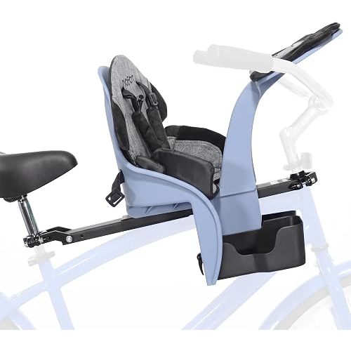 KaZAM Front-Mounted Child Bike Seat – Kangaroo & Wallaby Models with Padded Front Bumper/Dashboard, 5-Point Harness & Adjustable Footrests for Family Biking Adventures