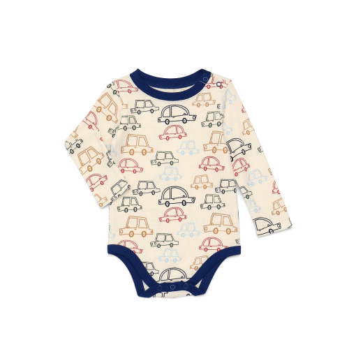 Garanimals Baby Boy Print Thermal Bodysuit with Long Sleeves, Sizes 0M-24M