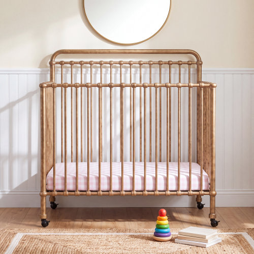 Petite Plume Gingham Cotton Fitted Sheet | Birch Lane