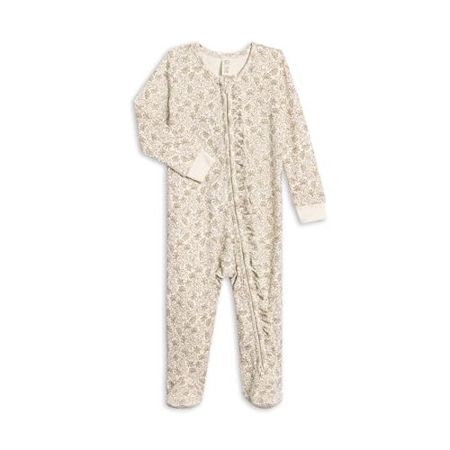 Colored Organics Baby Zip-Up Footed Sleeper with 2-Way Zipper - Newborn Organic Cotton Pajamas