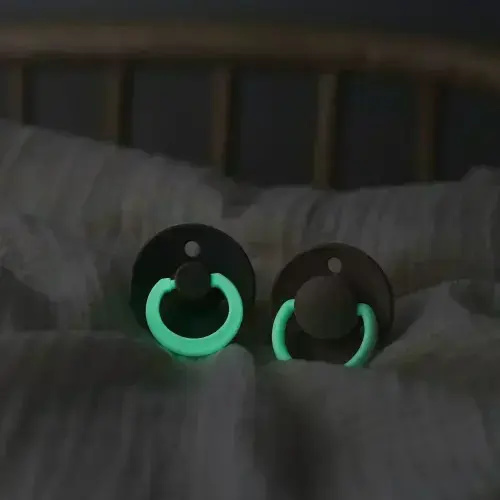 Colour GLOW Pacifiers 2 Pack - Sage/Cloud
