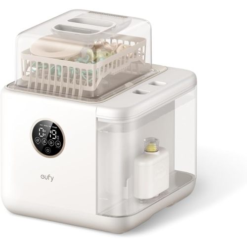 eufy by Anker Bottle Washer S1 Pro, Built-in Water Softener | Built-in Water Softener, 3D HydroBlast, 212°F Steam Sterilizer, 10-Bottle Capacity, Smart App Control, Hands-Free