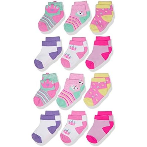 Cherokee baby-girls 12 Pack Shorty Ankle Socks