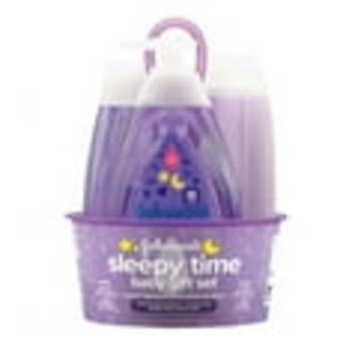 Johnson's Sleepy Time Bedtime Baby Gift Set: New Born Bath Essentials with Lotion, Wash and Shampoo, 4 Items