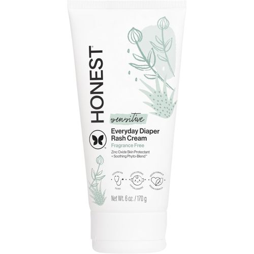 The Honest Company Diaper Rash Cream, Zinc Oxide Ointment, Moisturizing & Calming, Hypoallergenic, NEA Recognized, Cruelty-Free, Value Size 6 oz