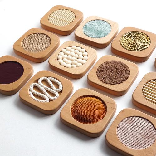 Montessori Wooden Sensory Cards: Tactile Toys for Babies