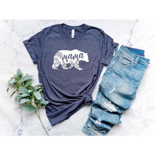Mama Bear Shirt, Floral Mama Bear Shirt, Cute Mom Shirt, Mom-Life Shirt, Mother's Day Gift, Gift For Mothers