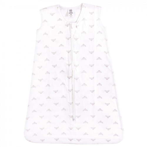 Luvable Friends Baby Girl Sleeveless Jersey Cotton Sleeping Bag, Sack, Blanket, Tiara Jersey, 12-18 Months
