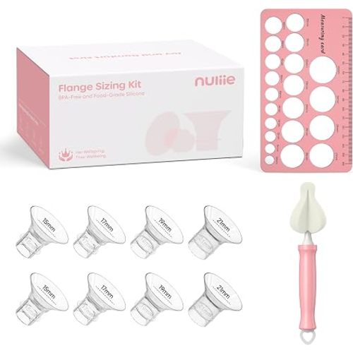 Nuliie Silicone Flange Inserts 13/15/17/19/21mm 10PCS for 24mm Breast Pump