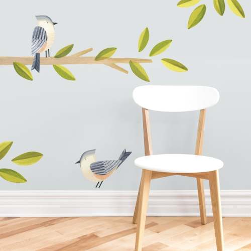 Tufted Titmouse Kit • Peel-and-Stick Wall Decals