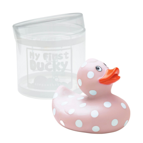 Pink Polka Dot Rubber Duckie – Elegant Baby