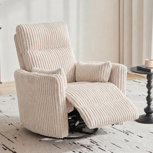 Ebern Designs Sherry 34'' Upholstered Manual & Power Swivel Recliner Rocker with USB Port & Reviews | Wayfair