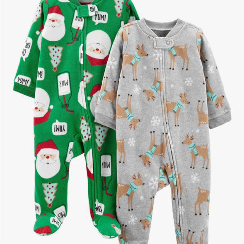 Simple Joys by Carter's Baby In 2pk Fleece Snp Santa Trees