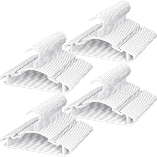 Baby Hangers 100Pack Kids Plastic Baby Clothes Hangers for Closet Small Children Infant Toddler Child, White