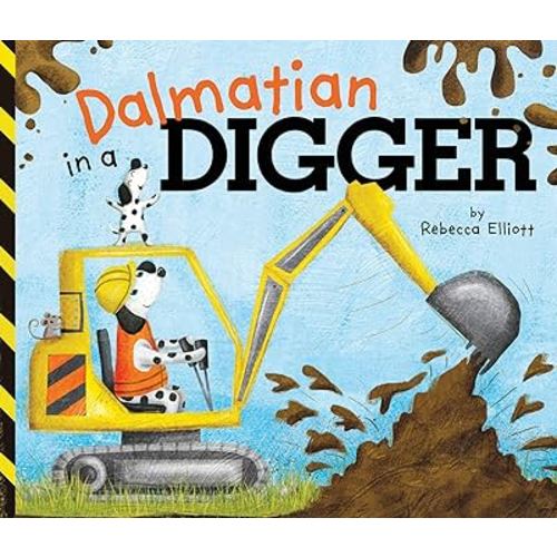 Dalmatian in a Digger