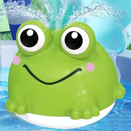 Light Up Bath Toy Sprinkler for Babies, Rechargeable Bathtub Pool Water Toys Baby Gifts for Toddlers, Shower Essentials (Blue Octopu)