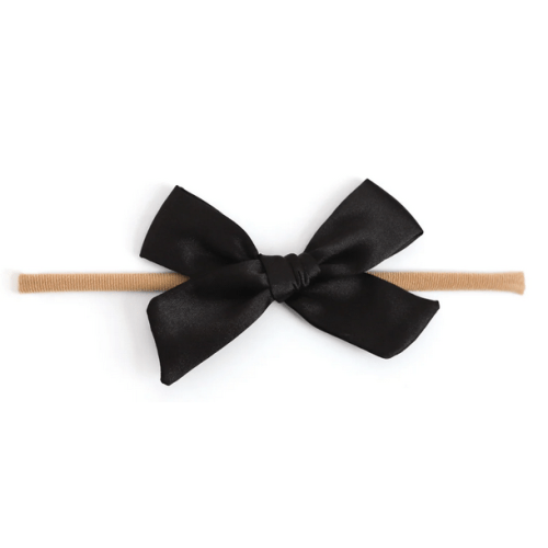 Baby Bow - Black Satin
