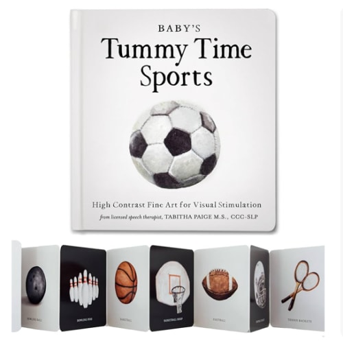 Baby's Tummy Time Sports: High-Contrast Fine Art for Visual Stimulation (Tabitha Paige Children's Book Series)