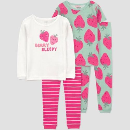 Carter's Just One You® Toddler Girls' 4pc Cotton Snug Fit Pajama Set