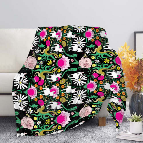 Large Bull Terrier Print Cosy Blanket