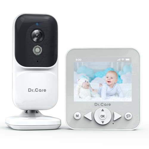 Dr.Care 2.8" Video Baby Monitor with Camera and Audio, Night Vision, Real Time, VOX Mode, Temperature Sensor