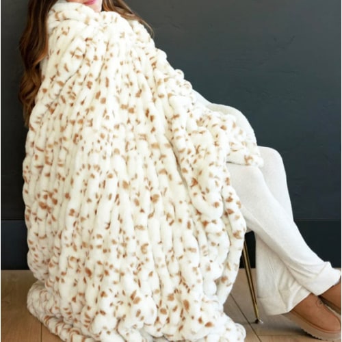 Hugs Spotted Fawn Plush Blanket | Minky Couture
