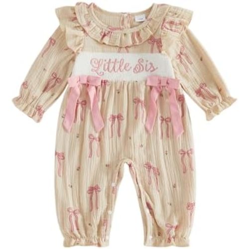 Newborn Baby Girl Fall Outfit Ruffle Bubble Romper Jumpsuit Infant Clothes