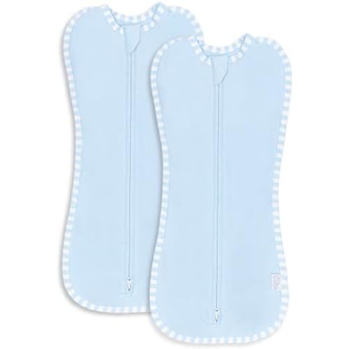 Comfy Cubs Swaddle Blanket with Zipper 2 Pk S - Blue