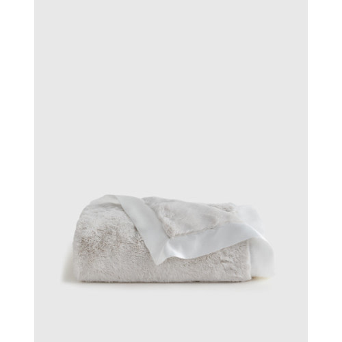 Silky Plush Baby Blanket in Light Grey