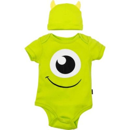Disney Pixar Monsters Inc. Mike Newborn Baby Boys Bodysuit and Hat Set 6-9 Months