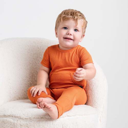Front Opening Ready Set Romper® in Ribbed Sedona