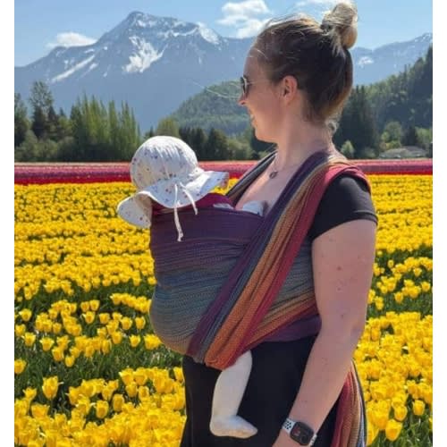 Girasol Sunset Rainbow Woven Wrap Baby Carrier - Wrap Your Baby