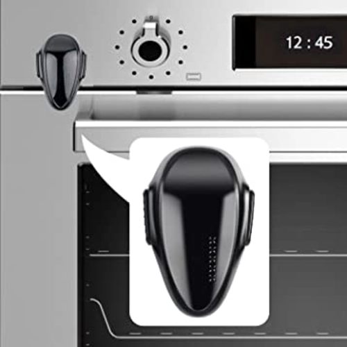 Oven Door Lock Child Safety, Heat-Resistant Easy to Install, Childproof Oven Locks for Toddlers, no Screws or Drills swivel mechanism rotation (Black)