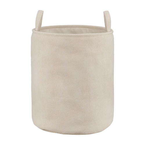 Beige Corduroy Hamper