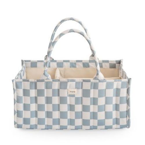 Diaper Caddy Blue Check One Size