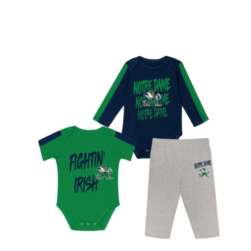 Notre Dame Fighting Irish Infant NAVY Double Down Top and Bottom Set