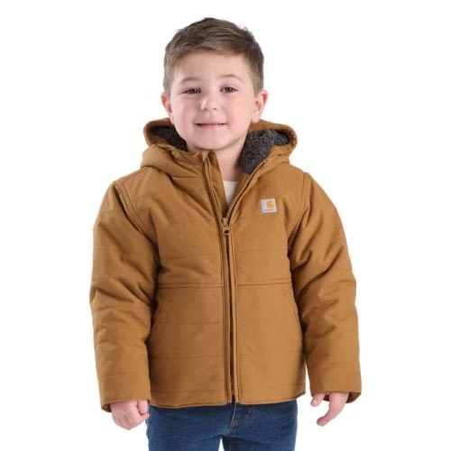Boys' Hooded Insulated Active Jac (Baby/Toddler) | Full Stock Gear | Carhartt