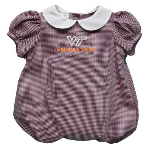 Girls Infant Vive La Fete  Maroon Virginia Tech Hokies Puffy Bubble Dress