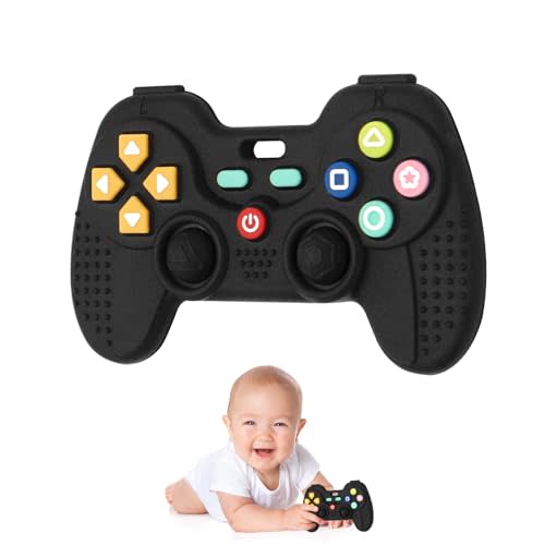 Hooku Silicone Teethers for Babies 0-6 Months, Teething Toys for Babies 6-12 Months, Baby Remote Control Toy, Infant Toys 0-3 Months, Sensory Chew Toys, Toddler Newborn Baby Girl Boy Gifts