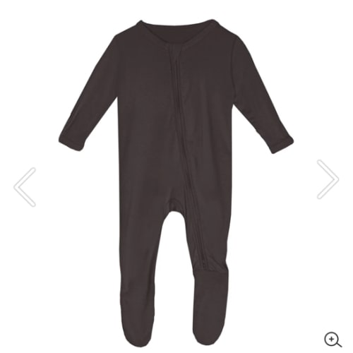 Footie with 2 Way Zipper in Midnight