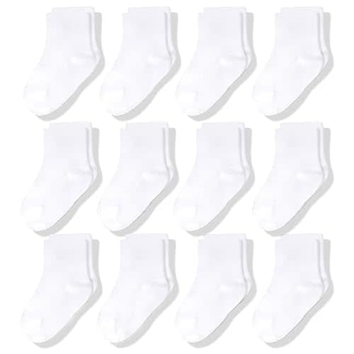 CozyWay Baby & Toddler Socks Crew Comfy Cotton Socks For Girls and Boys Babies Soft & Breathable Infant - 12 Pack