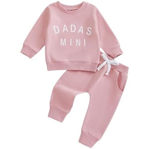 Toddler Baby Girl Fall Winter Clothes Outfits Funny Letter 6 12 18 24 Months 2T 3T Girl Fall Sweatshirt Pant Set
